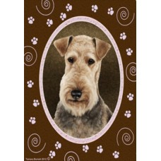 Airedale Terrier Paw Print Flag