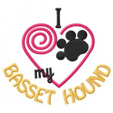 I Heart My Basset Hound Short-Sleeved T-Shirt