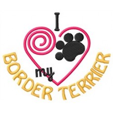 I Heart My Border Terrier Short-Sleeved T-Shirt