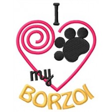 I Heart My Borzoi Short-Sleeved T-Shirt