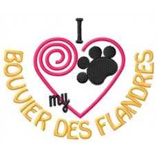 I Heart My Bouvier des Flandres Short-Sleeved T-Shirt