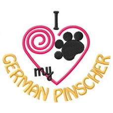 I Heart My German Pinscher Short-Sleeved T-Shirt
