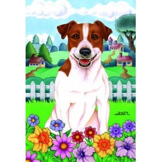 Jack Russell Terrier Spring Flag