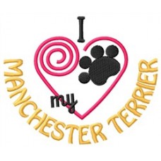 I Heart My Manchester Terrier Short-Sleeved T-Shirt