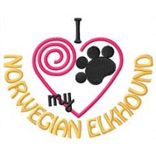 I Heart My Norwegian Elkhound Short-Sleeved T-Shirt