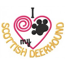 I Heart My Scottish Deerhound Short-Sleeved T-Shirt