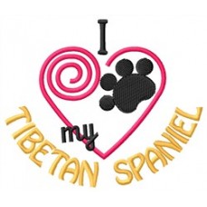 I Heart My Tibetan Spaniel Short-Sleeved T-Shirt