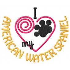 I Heart My American Water Spaniel Short-Sleeved T-Shirt