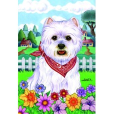West Highland White Terrier (Westie) Spring Flag