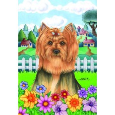 Yorkshire Terrier (Yorkie) Spring Flag